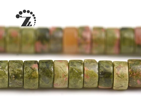 Unakite Smooth Heishi Spacer Bead,natural,gemstone,diy Beads,2x4mm 3x6mm For Choice,15" Full Strand