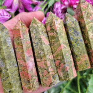 Unakite Point – Unakite Stone- Self-Standing – Heart Chakra | Natural genuine stones & crystals in various shapes & sizes. Buy raw cut, tumbled, or polished gemstones for making jewelry or crystal healing energy vibration raising reiki stones. #crystals #gemstones #crystalhealing #crystalsandgemstones #energyhealing #affiliate #ad