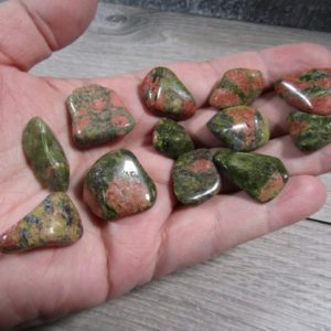 Shop Unakite Stones & Crystals! Unakite 0.75 inch + Tumbled Stone T483 | Natural genuine stones & crystals in various shapes & sizes. Buy raw cut, tumbled, or polished gemstones for making jewelry or crystal healing energy vibration raising reiki stones. #crystals #gemstones #crystalhealing #crystalsandgemstones #energyhealing #affiliate #ad