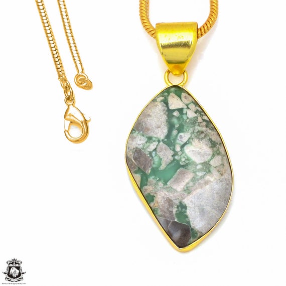 Variscite 24k Gold Necklace
