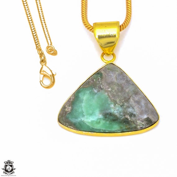Variscite 24k Gold Necklace