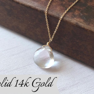 Shop Topaz Pendants! White Topaz Necklace, Clear Teardrop Pendant, Solid 14k Gold Necklace, April Birthstone, Dainty Gemstone Jewelry, Minimalist Layering Gift | Natural genuine Topaz pendants. Buy crystal jewelry, handmade handcrafted artisan jewelry for women.  Unique handmade gift ideas. #jewelry #beadedpendants #beadedjewelry #gift #shopping #handmadejewelry #fashion #style #product #pendants #affiliate #ad
