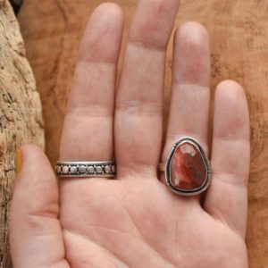 Crazy Lace Agate Ring – .925 Sterling Silver – Silversmith Ring – OOAK Boho Ring | Natural genuine Gemstone rings, simple unique handcrafted gemstone rings. #rings #jewelry #shopping #gift #handmade #fashion #style #affiliate #ad