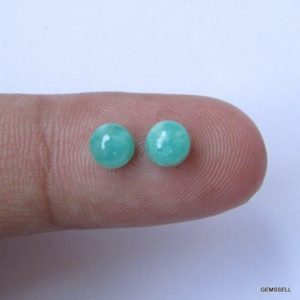 Shop Amazonite Cabochons! 2 piece Pair 5mm Amazonite Cabochon Round Gemstone, Amazonite Round Cabochon Gemstone, Amazonite Cabochon Loose Gemstone | Natural genuine stones & crystals in various shapes & sizes. Buy raw cut, tumbled, or polished gemstones for making jewelry or crystal healing energy vibration raising reiki stones. #crystals #gemstones #crystalhealing #crystalsandgemstones #energyhealing #affiliate #ad