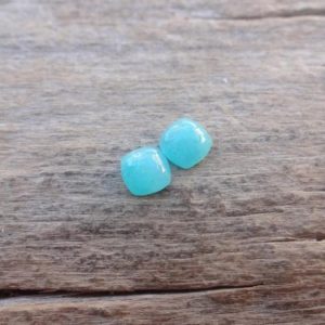 Shop Amazonite Stones & Crystals! Pair small Amazonite cabochons 5x5mm, Amazonite Cabochon, Amazonite Cab, Polished Amazonite Cabochon | Natural genuine stones & crystals in various shapes & sizes. Buy raw cut, tumbled, or polished gemstones for making jewelry or crystal healing energy vibration raising reiki stones. #crystals #gemstones #crystalhealing #crystalsandgemstones #energyhealing #affiliate #ad