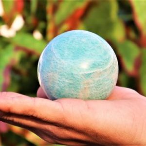 Shop Amazonite Shapes! Small 70MM Natural Aqua Amazonite Stone Spirit Aura Reiki Metaphysical Healing Power Sphere Ball | Natural genuine stones & crystals in various shapes & sizes. Buy raw cut, tumbled, or polished gemstones for making jewelry or crystal healing energy vibration raising reiki stones. #crystals #gemstones #crystalhealing #crystalsandgemstones #energyhealing #affiliate #ad