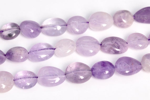 8-10mm Lavender Amethyst Beads Pebble Nugget Grade Aa Genuine Natural Gemstone Loose Beads 15.5" / 7.5" Bulk Lot Options (108534)