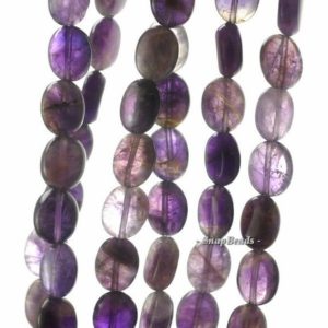 Shop Amethyst Bead Shapes! 10x8mm Amethyst Gemstone Purple Oval 10x8mm Loose Beads 16 inch Full Strand (90188906-87) | Natural genuine other-shape Amethyst beads for beading and jewelry making.  #jewelry #beads #beadedjewelry #diyjewelry #jewelrymaking #beadstore #beading #affiliate #ad