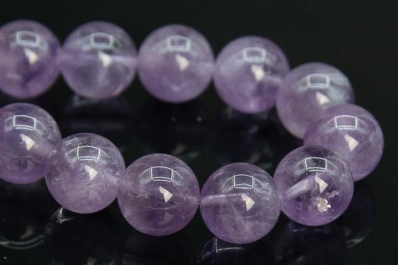 14mm Translucent Deep Lavender Amethyst Beads Brazil Grade Aa Genuine Natural Gemstone Half Strand Round Loose Beads 7.5" (109603h-3013)