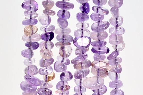 Genuine Natural Ametrine Gemstone Beads 4-10mm Purple Yellow Pebble Chips Aa Quality Loose Beads (108402)