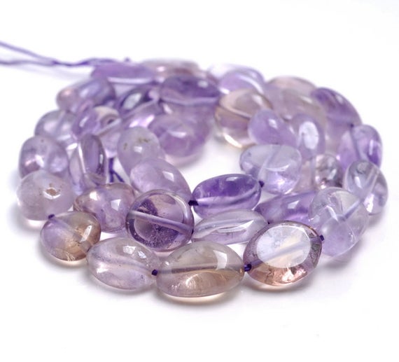 9-10mm  Ametrine Gemstone Pebble Nugget Granule Loose Beads 15.5 Inch Full Strand (80001977-a35)