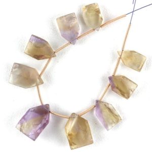 Shop Ametrine Bead Shapes! Clearance Sale, aaa Quality Natural Ametrine Rough, ametrine Rough Gemstone For Jewelry, briolette Beads, rough, ametrine, 9×14-12x20mm, wholesale | Natural genuine other-shape Ametrine beads for beading and jewelry making.  #jewelry #beads #beadedjewelry #diyjewelry #jewelrymaking #beadstore #beading #affiliate #ad