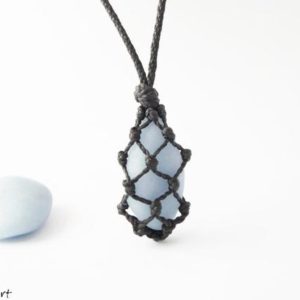 Shop Angelite Pendants! Angelite necklace, angelite pendant, angelite jewelry, pale blue, chakra necklace, angels, sky blue, communication with angels, mediums | Natural genuine Angelite pendants. Buy crystal jewelry, handmade handcrafted artisan jewelry for women.  Unique handmade gift ideas. #jewelry #beadedpendants #beadedjewelry #gift #shopping #handmadejewelry #fashion #style #product #pendants #affiliate #ad