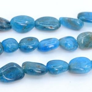 Shop Apatite Beads! 7-9MM Blue Apatite Beads Pebble Nugget Grade AA Genuine Natural Gemstone Beads 15.5"/7.5" Bulk Lot Options (108445) | Natural genuine beads Apatite beads for beading and jewelry making.  #jewelry #beads #beadedjewelry #diyjewelry #jewelrymaking #beadstore #beading #affiliate #ad