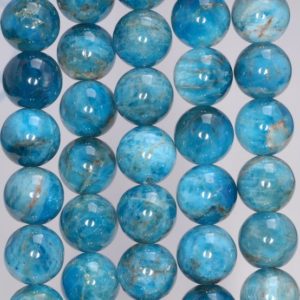 Shop Apatite Round Beads! 11MM Ocean Blue Apatite Gemstone Grade AB  Round Loose Beads 7.5 inch Half Strand (80003945-B104) | Natural genuine round Apatite beads for beading and jewelry making.  #jewelry #beads #beadedjewelry #diyjewelry #jewelrymaking #beadstore #beading #affiliate #ad