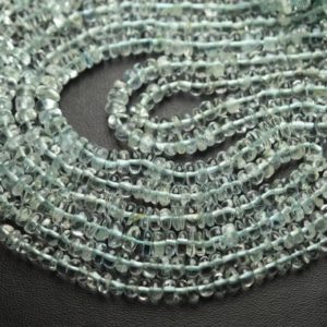 Shop Aquamarine Rondelle Beads! 13 Inches Strand,Natural Aquamarine Smooth Rondelles.4.5mm | Natural genuine rondelle Aquamarine beads for beading and jewelry making.  #jewelry #beads #beadedjewelry #diyjewelry #jewelrymaking #beadstore #beading #affiliate #ad