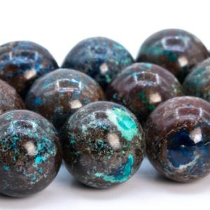 Shop Azurite Round Beads! 11-12MM Multicolor Azurite Malachite Quartz Beads Grade A Genuine Natural Gemstone Full Strand Round Loose Beads 16" (116234-1853) | Natural genuine round Azurite beads for beading and jewelry making.  #jewelry #beads #beadedjewelry #diyjewelry #jewelrymaking #beadstore #beading #affiliate #ad