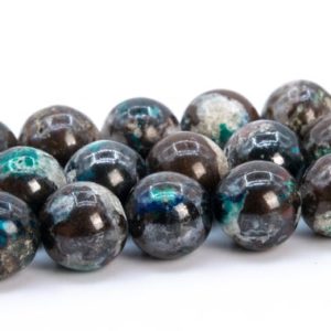 Shop Azurite Round Beads! 6-7MM Multicolor Azurite Malachite Quartz Beads Genuine Natural Gemstone Round Loose Beads 16" / 8" (116151) | Natural genuine round Azurite beads for beading and jewelry making.  #jewelry #beads #beadedjewelry #diyjewelry #jewelrymaking #beadstore #beading #affiliate #ad