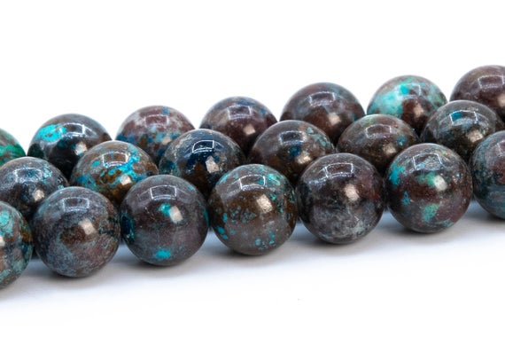 6mm Multicolor Azurite Malachite Quartz Beads Genuine Natural Gemstone Round Loose Beads 16" / 8" Bulk Lot Options (116145)