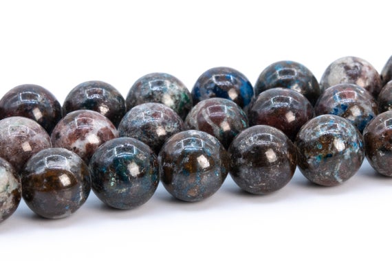 7-8mm Multicolor Azurite Malachite Quartz Beads Genuine Natural Gemstone Round Loose Beads 16" / 8" Bulk Lot Options (116163)