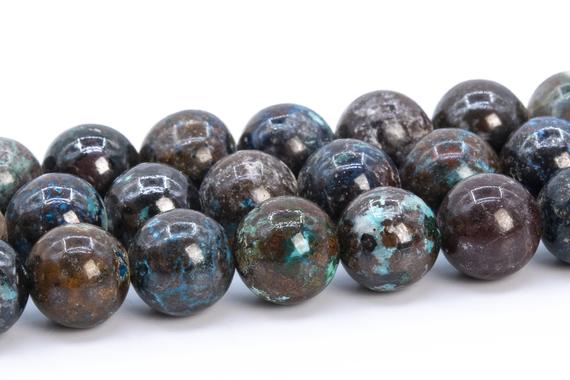 7mm Multicolor Azurite Malachite Quartz Beads Genuine Natural Gemstone Full Strand Round Loose Beads 16" (116152-1828)