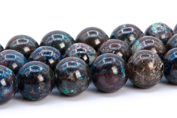 8mm Multicolor Azurite Malachite Quartz Beads Genuine Natural Gemstone Round Loose Beads 16" / 7.5"  Bulk Lot Options (116164)