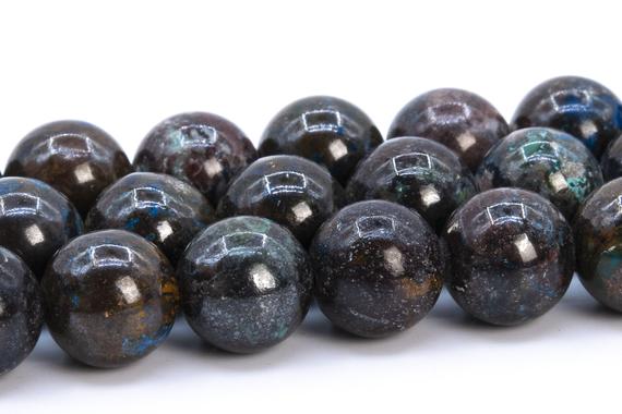 8mm Multicolor Azurite Malachite Quartz Beads Genuine Natural Gemstone Full Strand Round Loose Beads 16" (116166-1831)