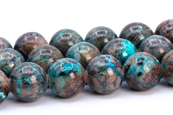 9-10mm Multicolor Azurite Malachite Quartz Beads Grade A+ Genuine Natural Gemstone Full Strand Round Loose Beads 15.5" (116193-1841)