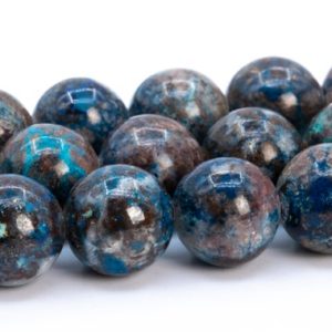 Shop Azurite Round Beads! 9-10MM Multicolor Azurite Malachite Quartz Beads Grade A Genuine Natural Gemstone Full Strand Round Loose Beads 16" (116205-1848) | Natural genuine round Azurite beads for beading and jewelry making.  #jewelry #beads #beadedjewelry #diyjewelry #jewelrymaking #beadstore #beading #affiliate #ad