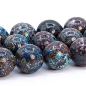 Shop Azurite Round Beads! 9-10MM Multicolor Azurite Malachite Quartz Beads Grade A Genuine Natural Gemstone Full Strand Round Loose Beads 16" (116197-1847) | Natural genuine round Azurite beads for beading and jewelry making.  #jewelry #beads #beadedjewelry #diyjewelry #jewelrymaking #beadstore #beading #affiliate #ad