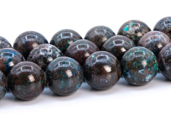 9-10mm Multicolor Azurite Malachite Quartz Beads Grade A Genuine Natural Gemstone Full Strand Round Loose Beads 16" (116183-1834)