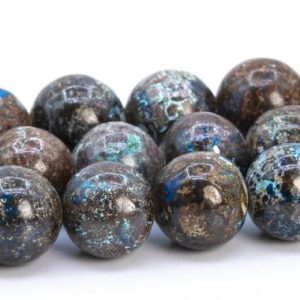 Shop Azurite Round Beads! 9-10MM Multicolor Azurite Malachite Quartz Beads Genuine Natural Gemstone Full Strand Round Loose Beads 15.5" (116199-1847) | Natural genuine round Azurite beads for beading and jewelry making.  #jewelry #beads #beadedjewelry #diyjewelry #jewelrymaking #beadstore #beading #affiliate #ad