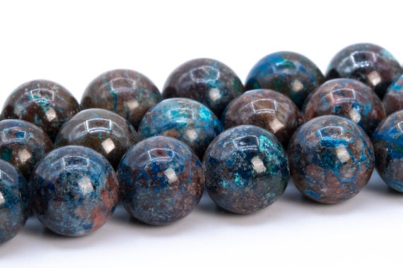 9-10mm Multicolor Azurite Malachite Quartz Beads Grade A+ Genuine Natural Gemstone Full Strand Round Loose Beads 15.5" (116203-1848)