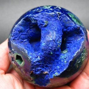 Shop Azurite Shapes! Russian Treasure from the Earth!!  Saturated Blue Sky Azurite and Green Grass Malachite Sphere from Russia – 687 Gram – 3.0" | Natural genuine stones & crystals in various shapes & sizes. Buy raw cut, tumbled, or polished gemstones for making jewelry or crystal healing energy vibration raising reiki stones. #crystals #gemstones #crystalhealing #crystalsandgemstones #energyhealing #affiliate #ad