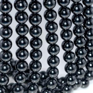 Shop Black Tourmaline Beads! 10mm Black Tourmaline Gemstone Grade AAA Round Loose Beads 7.5 inch Half Strand (90191394-B8-515) | Natural genuine beads Black Tourmaline beads for beading and jewelry making.  #jewelry #beads #beadedjewelry #diyjewelry #jewelrymaking #beadstore #beading #affiliate #ad