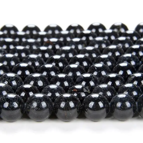 6mm Natural Black Tourmaline Gemstone Grade A Round Loose Beads (d69)