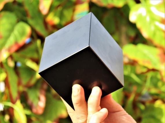 80mm Black Schorl Tourmaline Cube - Reiki Healing Crystal Energy Boosting Stone Meditation Spiritual Awakening Unique Gothic Home Décor Gift