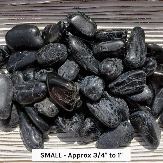 Black Tourmaline Stones - Tumbled Stones - Protection Stone - Natural Black Tourmaline - Tumbles - Metaphysical Stone