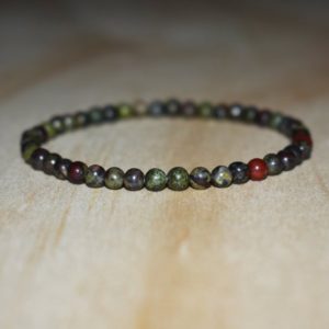 Shop Bloodstone Bracelets! 4mm Bloodstone Bracelet for Woman and Man, Dragon Bloodstone Bead Bracelet, Natural Bloodstone Protection Crystal Bracelet by SubtleGem | Natural genuine Bloodstone bracelets. Buy crystal jewelry, handmade handcrafted artisan jewelry for women.  Unique handmade gift ideas. #jewelry #beadedbracelets #beadedjewelry #gift #shopping #handmadejewelry #fashion #style #product #bracelets #affiliate #ad