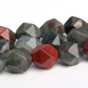 Shop Bloodstone Beads! Blood Stone Beads Star Cut Faceted Grade AAA Genuine Natural Gemstone Loose Beads 8MM 10MM Bulk Lot Options | Natural genuine beads Bloodstone beads for beading and jewelry making.  #jewelry #beads #beadedjewelry #diyjewelry #jewelrymaking #beadstore #beading #affiliate #ad