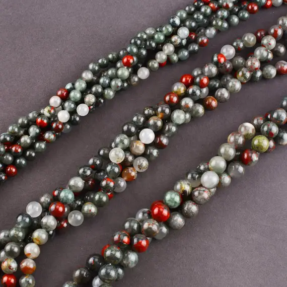 African Bloodstone Jasper Beads Genuine Healing Gemstone Beads Online Store For Jewelry Making
