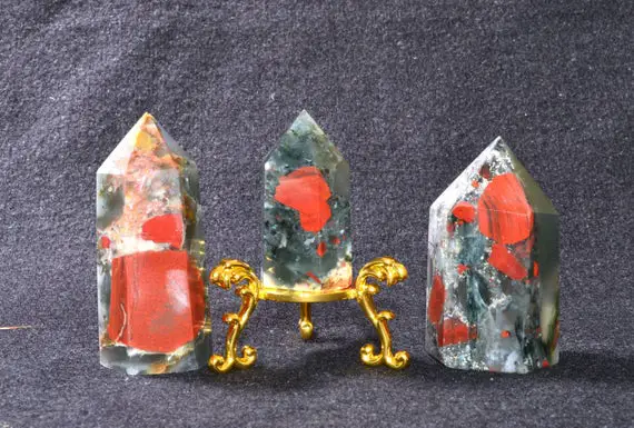 Colorful Blood Stone Towers,blood Stone Points,natural And Not Heated,chakra And Reiki,healing And Gift For Friends Or Family