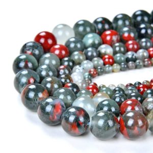 Shop Bloodstone Round Beads! 10 Strands 8mm Blood Stone Gemstone Grade AA Red Round Loose Beads 15.5 inch Full Strand BULK LOT (80000397-785 x10) | Natural genuine round Bloodstone beads for beading and jewelry making.  #jewelry #beads #beadedjewelry #diyjewelry #jewelrymaking #beadstore #beading #affiliate #ad