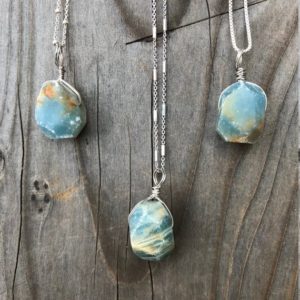 Shop Blue Calcite Jewelry! Calcite / Raw Blue Calcite / Calcite Pendant / Calcite Necklace / Calcite Jewelry / Chakra Jewelry / Reiki Jewelry / Sterling Silver | Natural genuine Blue Calcite jewelry. Buy crystal jewelry, handmade handcrafted artisan jewelry for women.  Unique handmade gift ideas. #jewelry #beadedjewelry #beadedjewelry #gift #shopping #handmadejewelry #fashion #style #product #jewelry #affiliate #ad