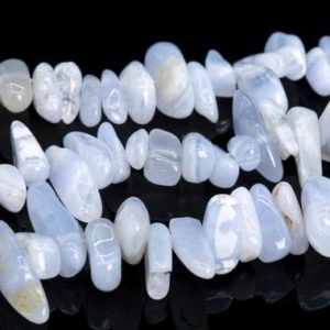 Shop Blue Lace Agate Chip & Nugget Beads! 12-24×3-5MM Blue Lace Agate Beads Stick Pebble Chip Genuine Natural Grade AA Gemstone Loose Beads 16"/8" Bulk Lot Options (112822) | Natural genuine chip Blue Lace Agate beads for beading and jewelry making.  #jewelry #beads #beadedjewelry #diyjewelry #jewelrymaking #beadstore #beading #affiliate #ad