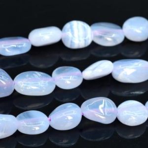 Shop Blue Lace Agate Beads! 7-9MM Blue Lace Agate Beads Pebble Nugget Grade AA Genuine Natural Gemstone Beads 15.5"/7.5" Bulk Lot Options (108453) | Natural genuine beads Blue Lace Agate beads for beading and jewelry making.  #jewelry #beads #beadedjewelry #diyjewelry #jewelrymaking #beadstore #beading #affiliate #ad