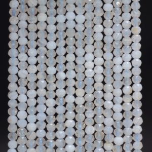Shop Blue Lace Agate Faceted Beads! 3x2MM Chalcedony Blue Lace Agate Gemstone Grade AAA Micro Faceted Rondelle Loose Beads 15.5 inch Full Strand (80010018-A200) | Natural genuine faceted Blue Lace Agate beads for beading and jewelry making.  #jewelry #beads #beadedjewelry #diyjewelry #jewelrymaking #beadstore #beading #affiliate #ad