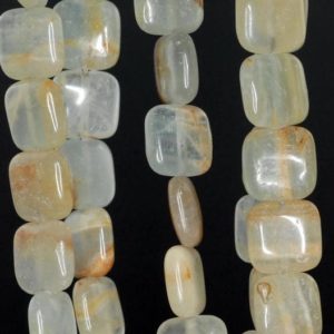 Shop Calcite Beads! 12mm Lemurian Aquatine Calcite Gemstone Blue Square Loose Beads 16 inch Full Strand (90185499-858) | Natural genuine other-shape Calcite beads for beading and jewelry making.  #jewelry #beads #beadedjewelry #diyjewelry #jewelrymaking #beadstore #beading #affiliate #ad
