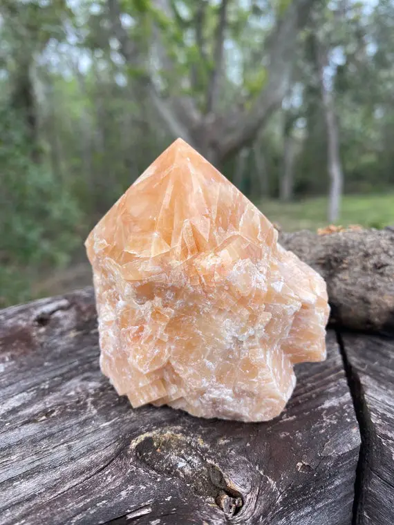 Orchid Calcite Top-polished Generator - Raw Crystal Point - Reiki Charged - Powerful Energy - Remove Past Trauma Due To Abuse - Creativity 3
