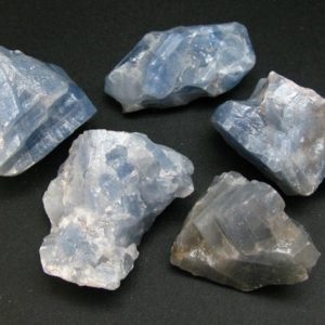 Shop Raw & Rough Calcite Stones! Lot of 5 Natural Blue Rough Calcite from Mexico | Natural genuine stones & crystals in various shapes & sizes. Buy raw cut, tumbled, or polished gemstones for making jewelry or crystal healing energy vibration raising reiki stones. #crystals #gemstones #crystalhealing #crystalsandgemstones #energyhealing #affiliate #ad